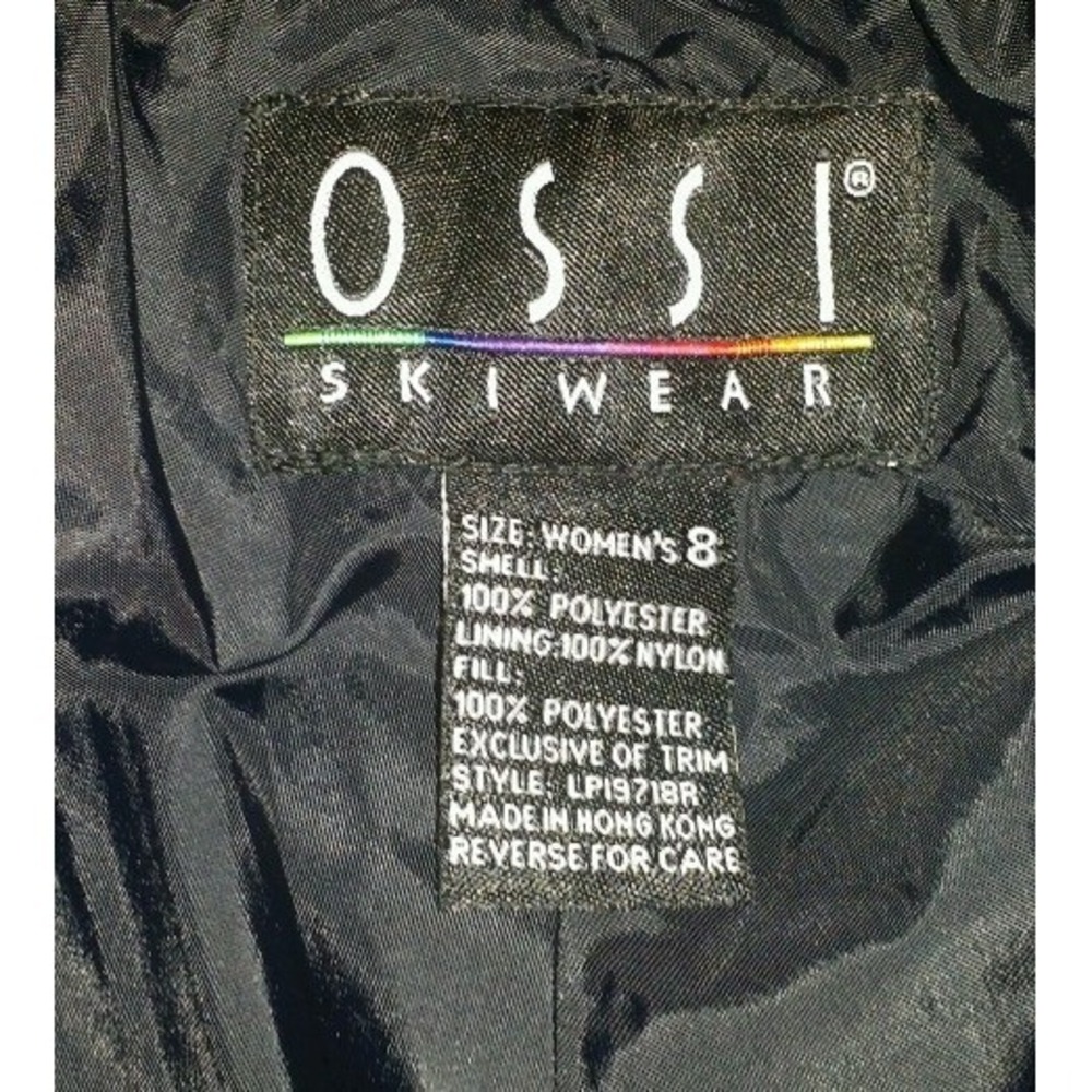 Woman's size 8 ossi ski wear black ski pants 24 x 32 - Picture 4 of 6